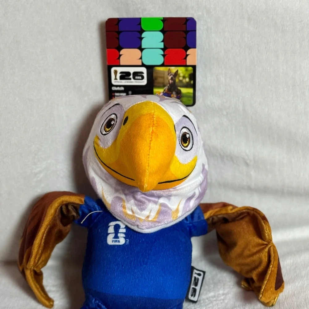 FIFA 2026 Clutch Eagle, Fetch Toy Crinkle Sound Plush Official Licensed NEW